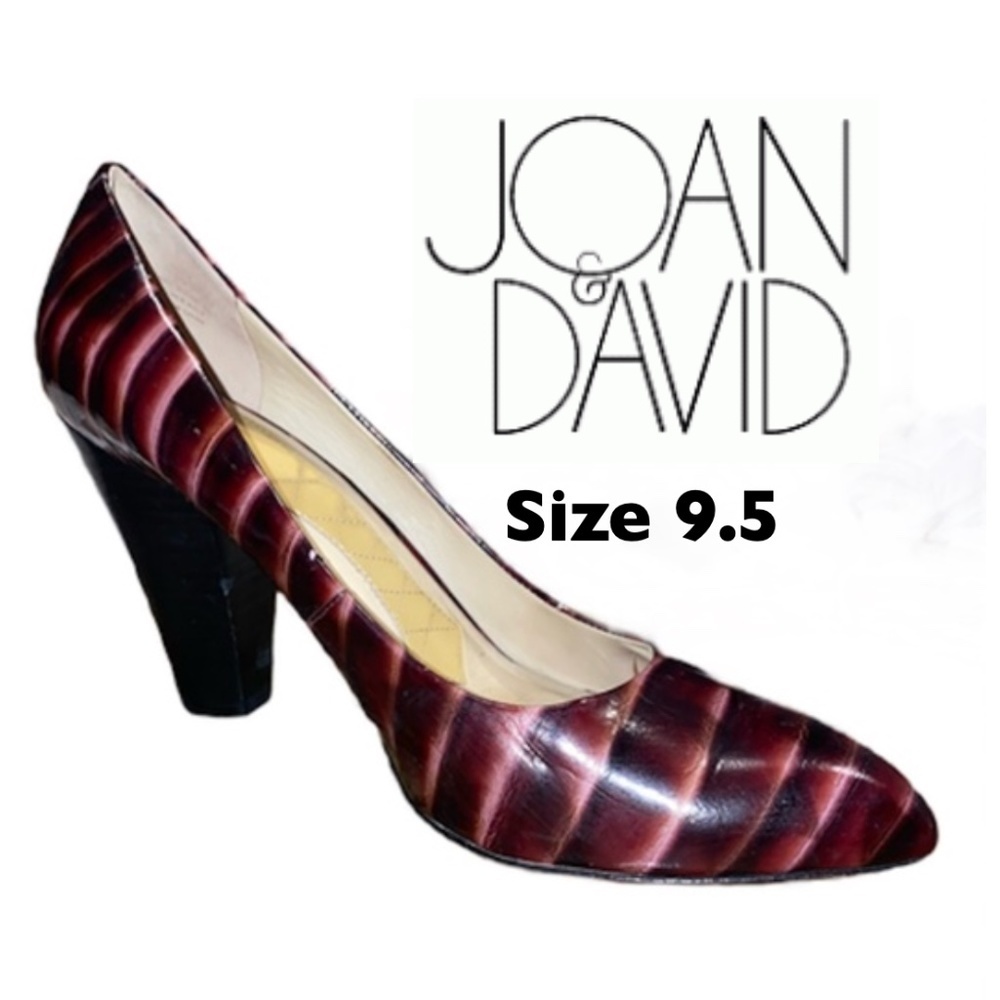 Joan & David Purple Classic 4" Heel Pumps Purple and Black